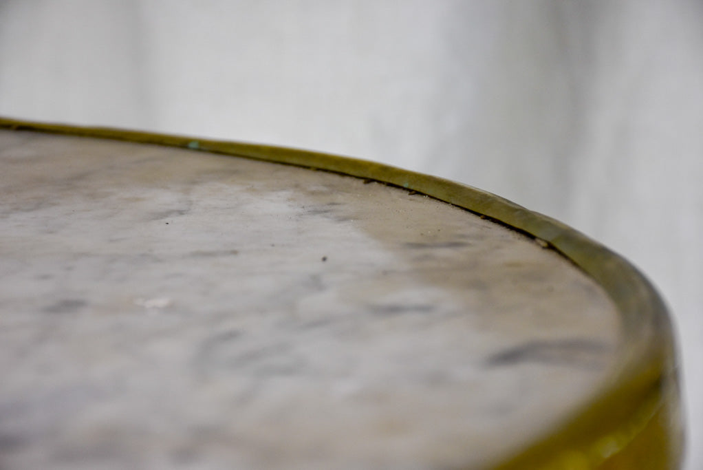 19th Century French marble and cast iron bistro table - round