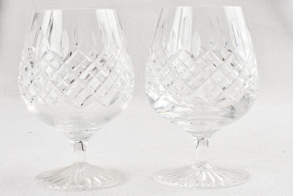 Set of 6 vintage crystal cognac glasses 5½"