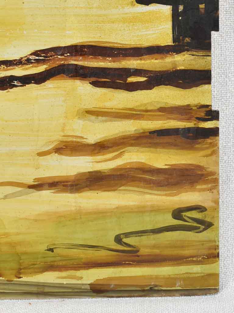 Seine river viewed through brush strokes