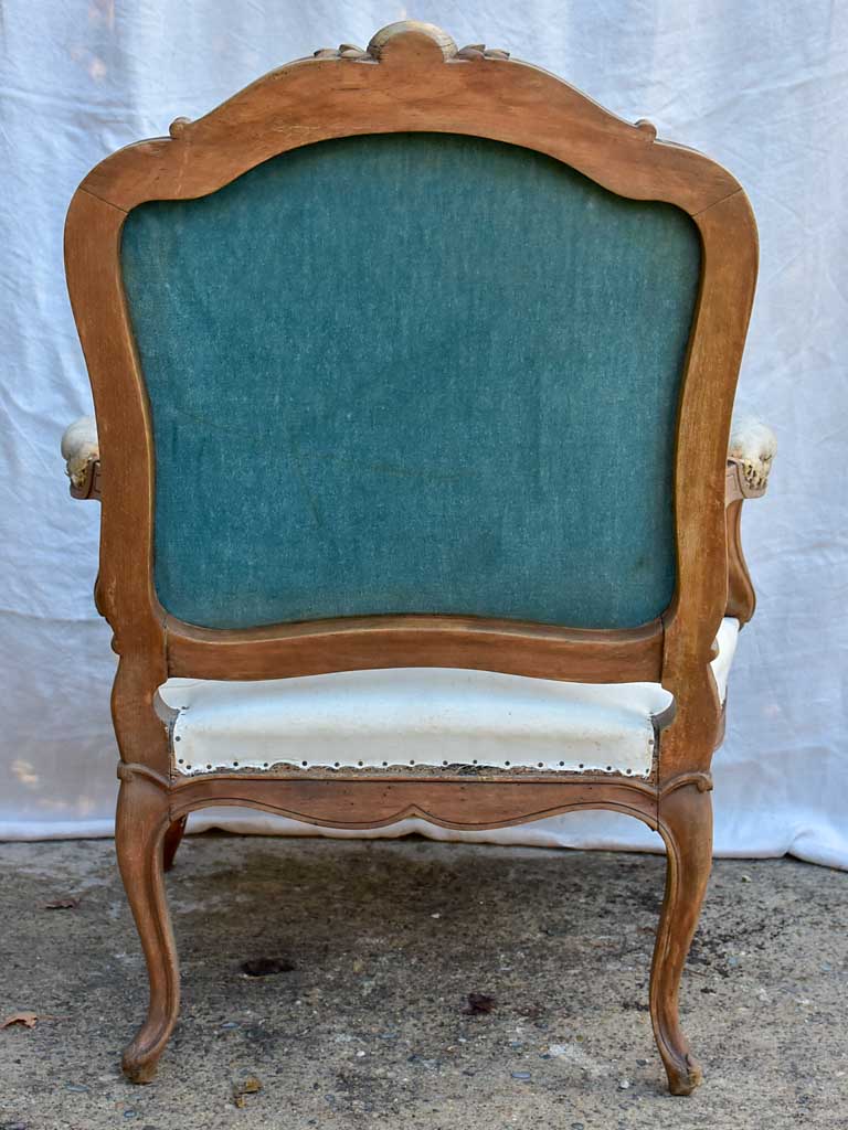 Pair of large Louis XV French armchairs - late 19th Century