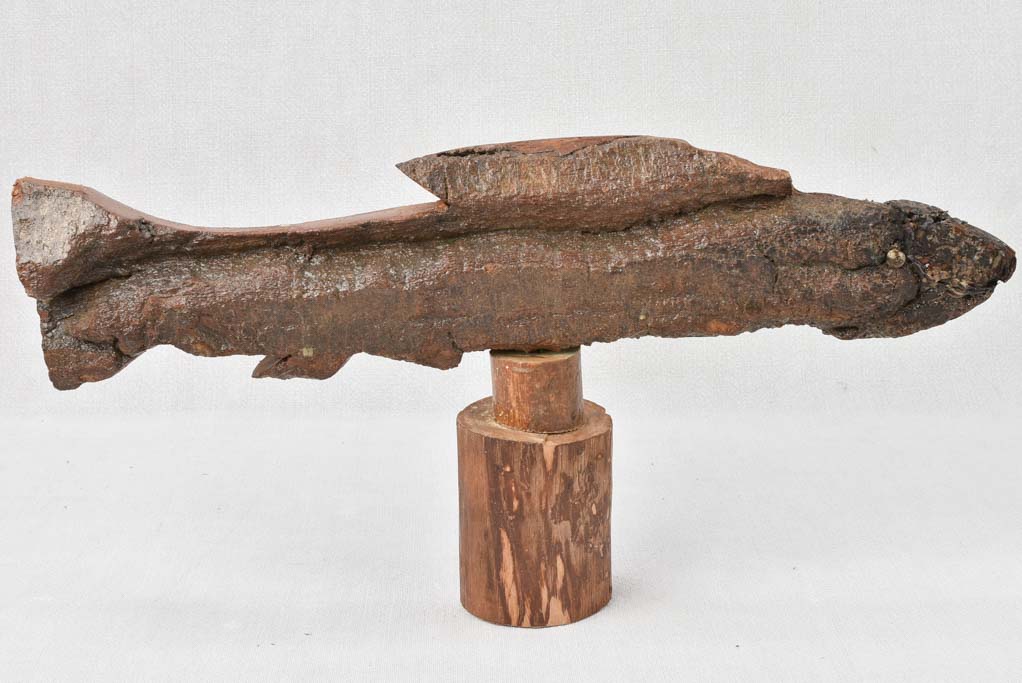 4 Artisan made fish sculptures 15¾"