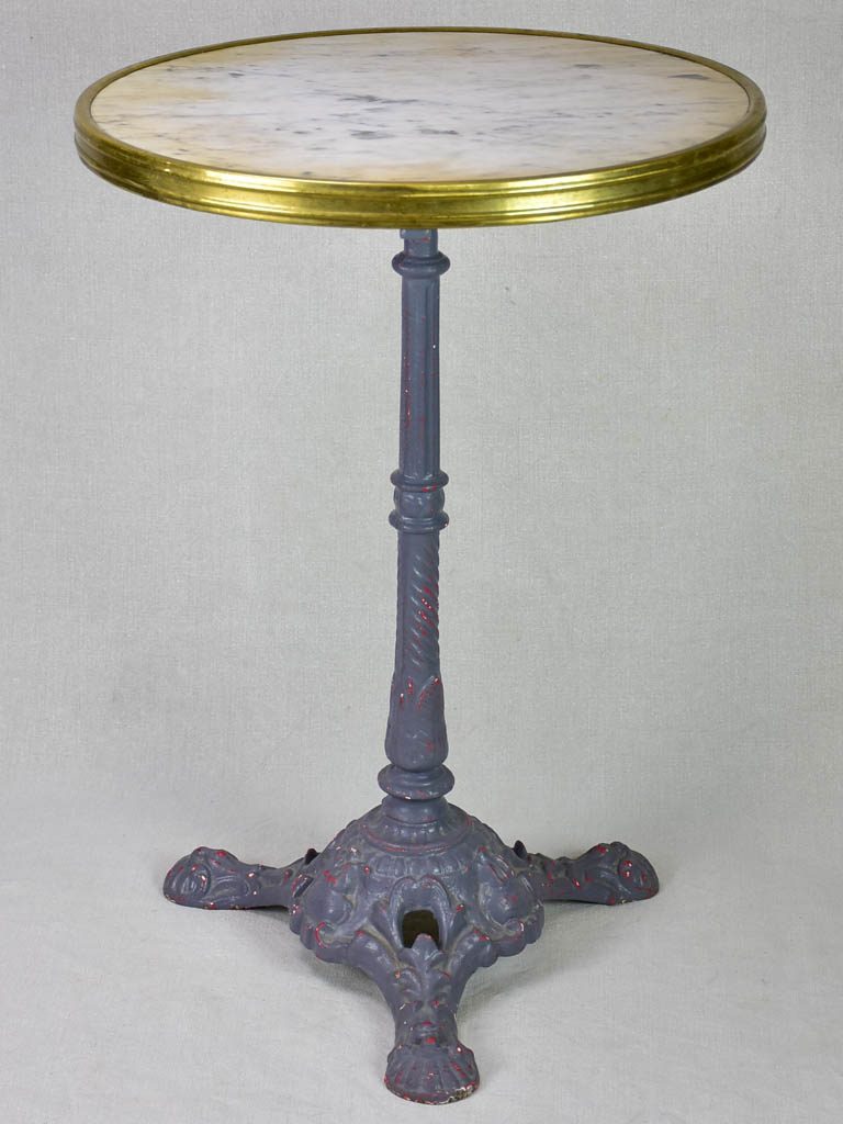 Marble and cast iron bistro table - 1930's