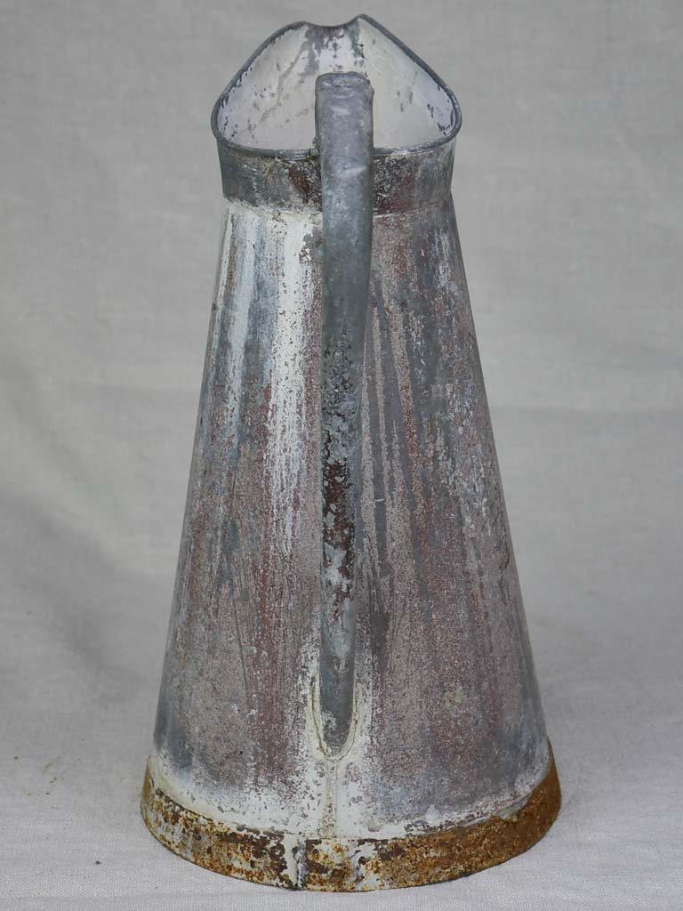 Early twentieth century French water pitcher - zinc 14¼"