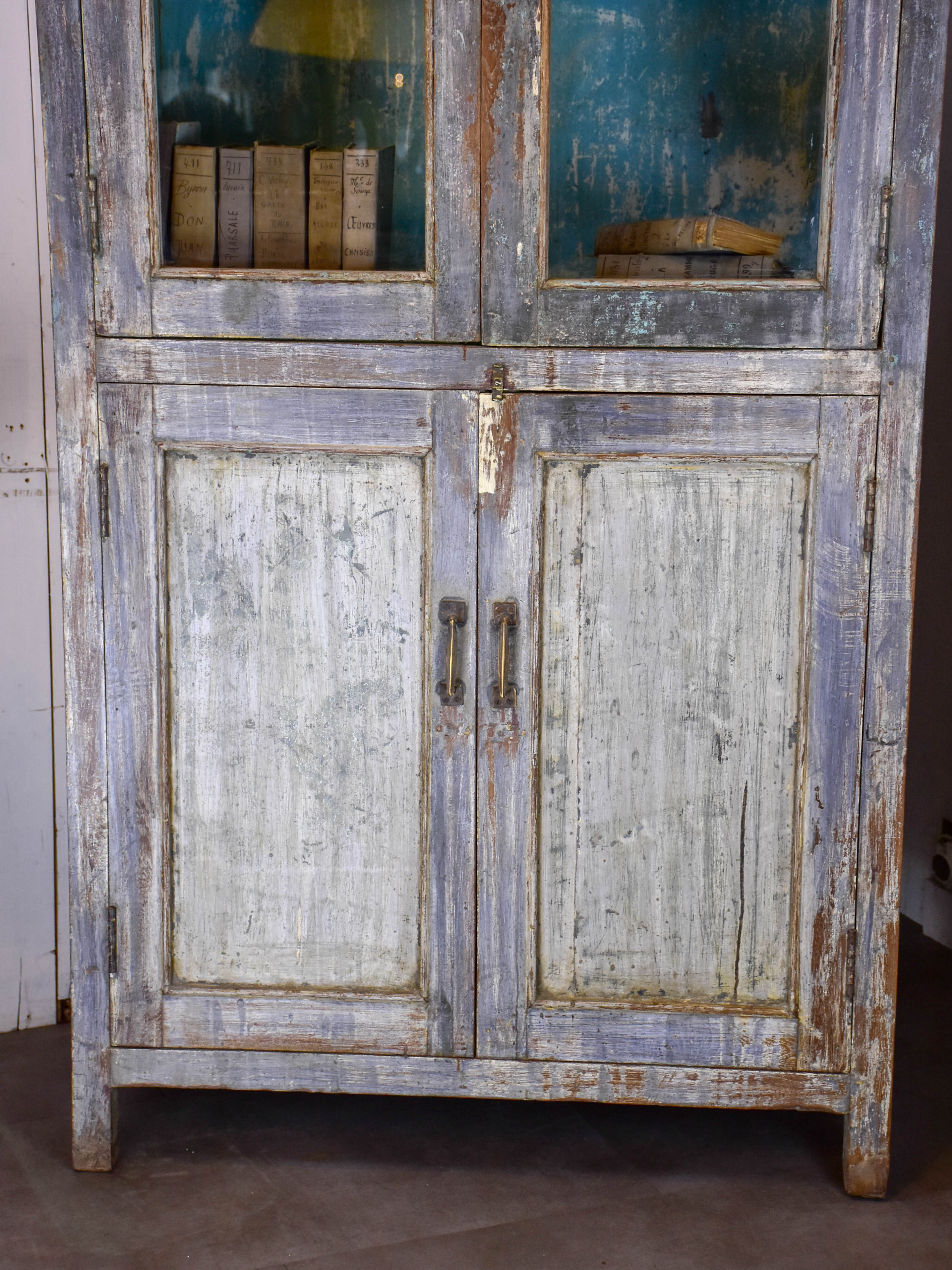 Pair of antique French showcase display cabinet