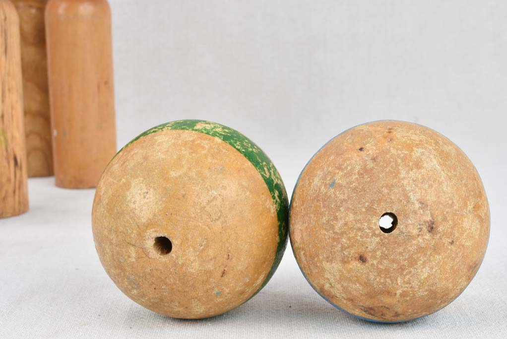 Rustic Early Century Bowling Set