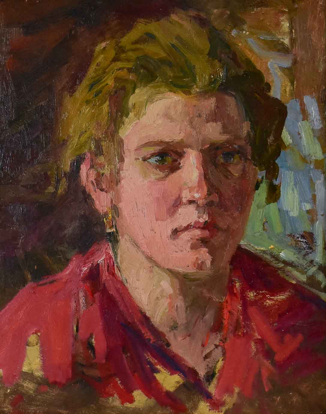 Portrait of a young man - Alexandre Romano (1887-1916) - oil on board 17¾" x 20½"