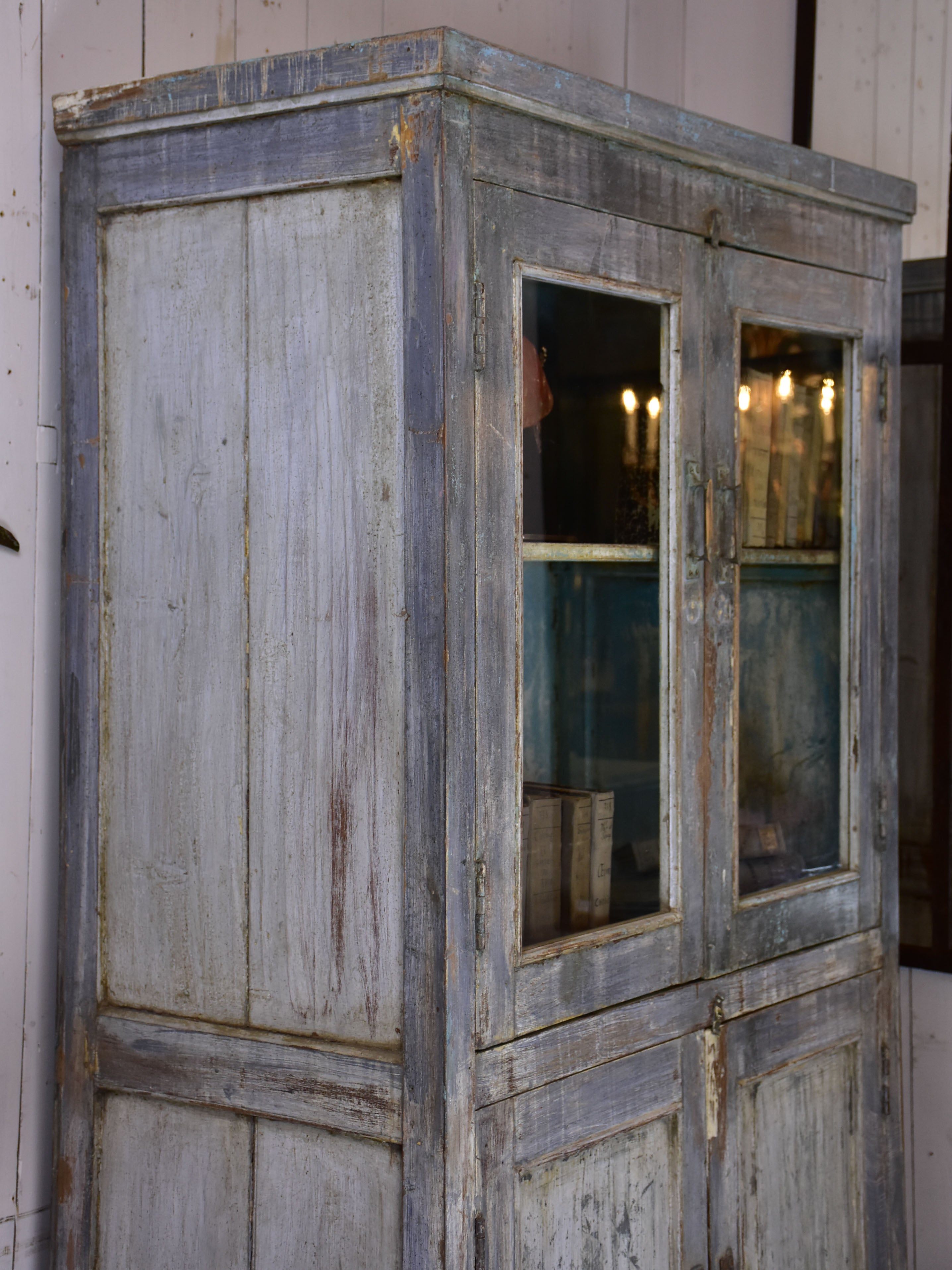 Pair of antique French showcase display cabinet