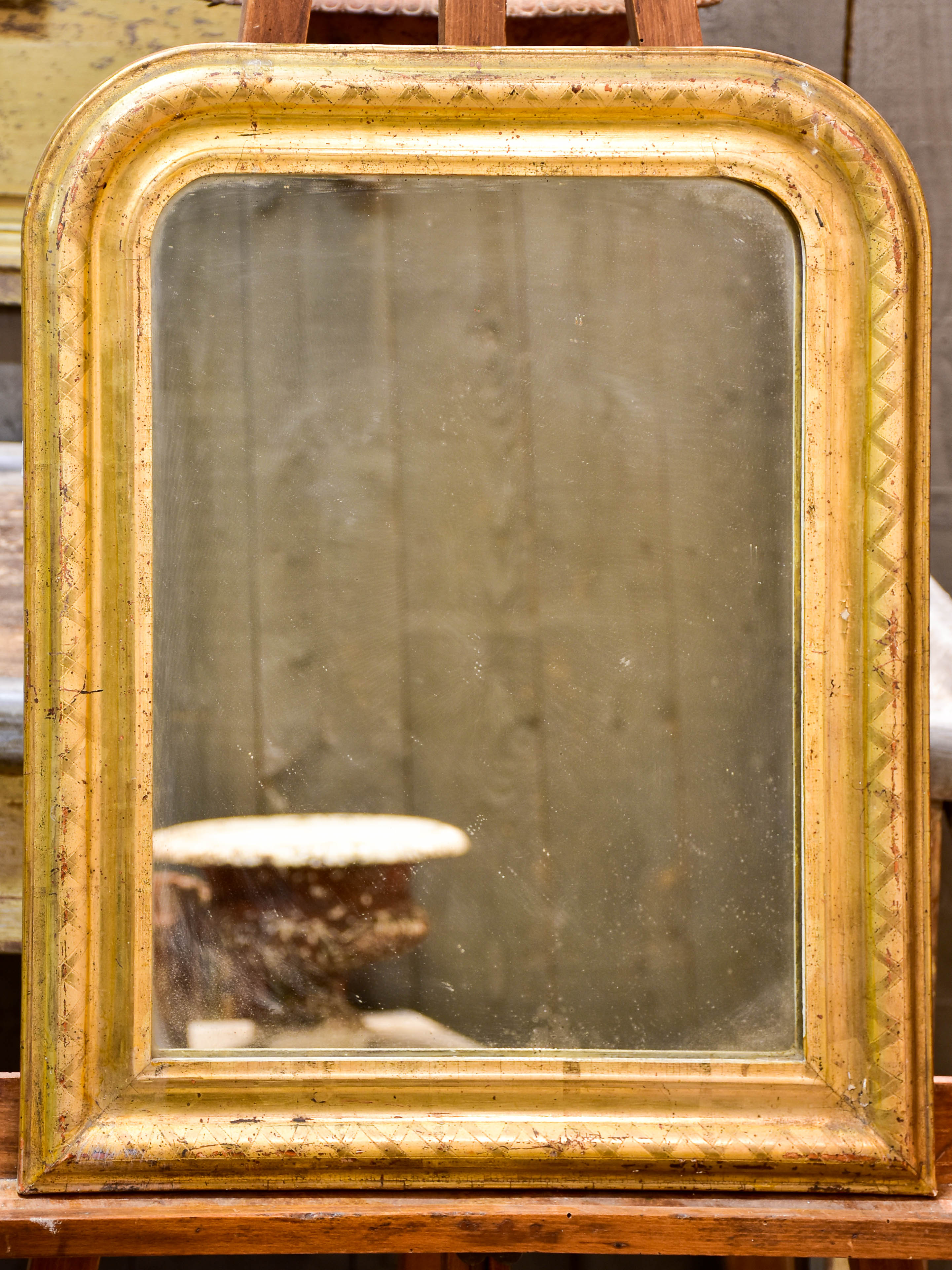 19th century Louis Philippe mirror with gilded frame