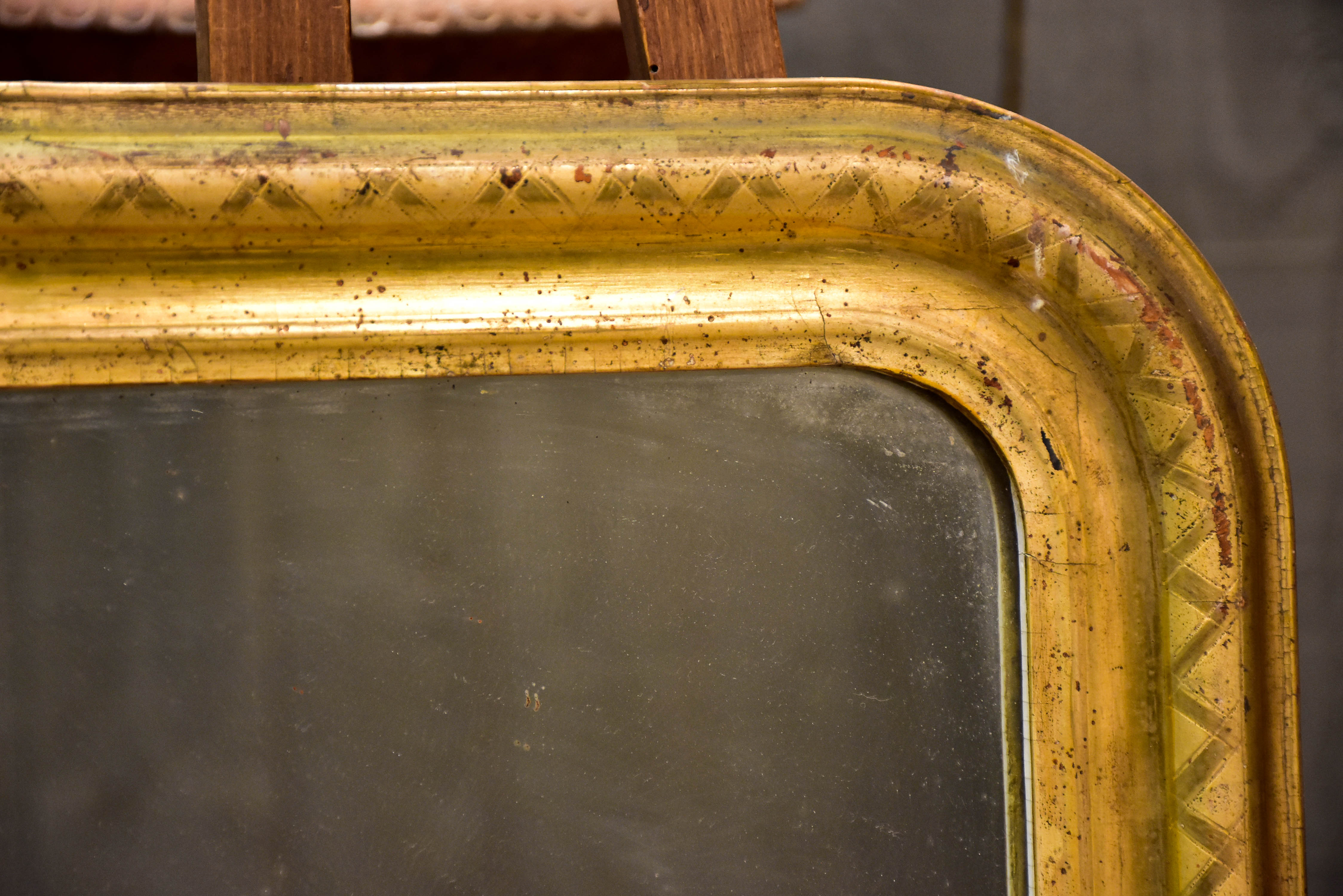 19th century Louis Philippe mirror with gilded frame