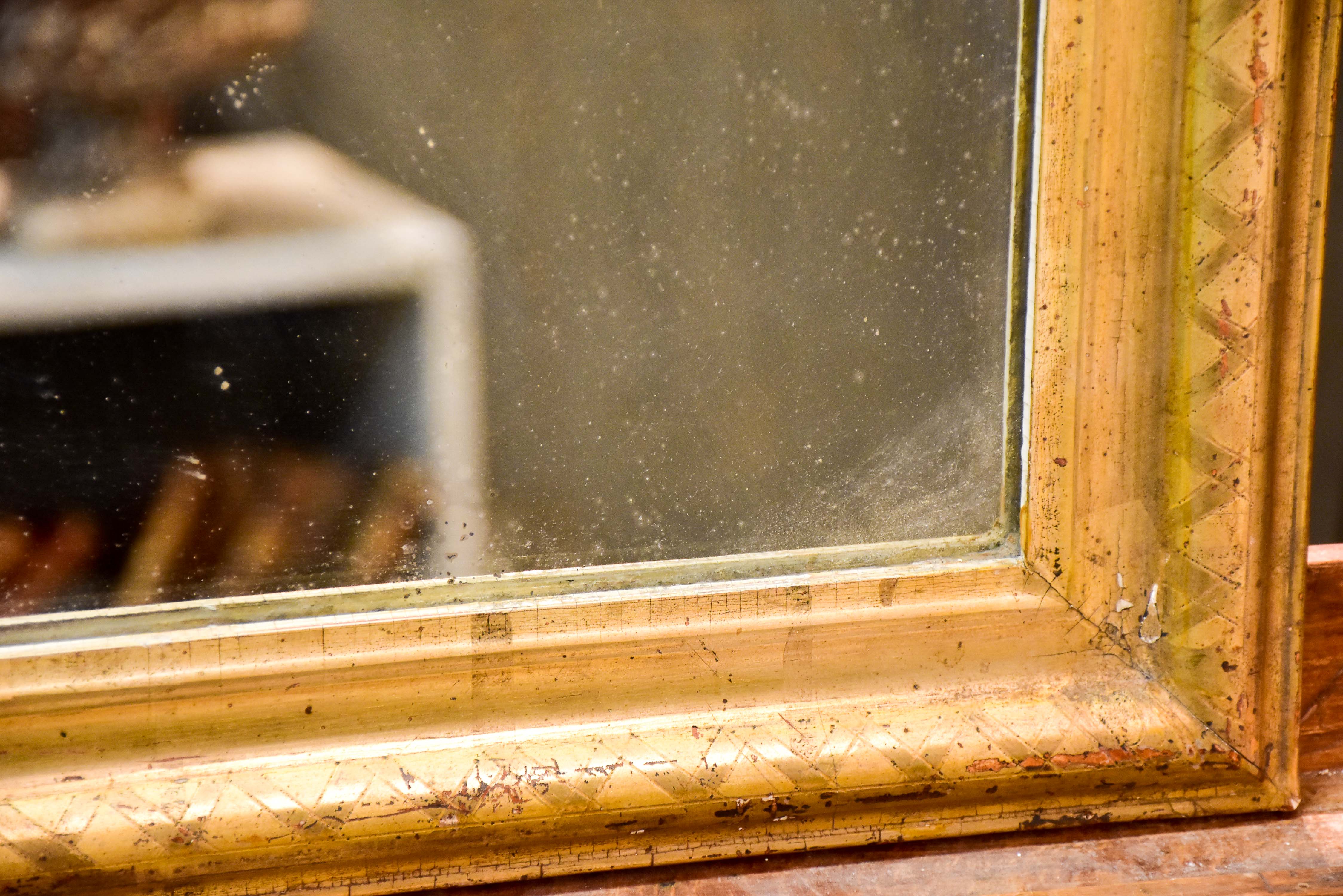 19th century Louis Philippe mirror with gilded frame