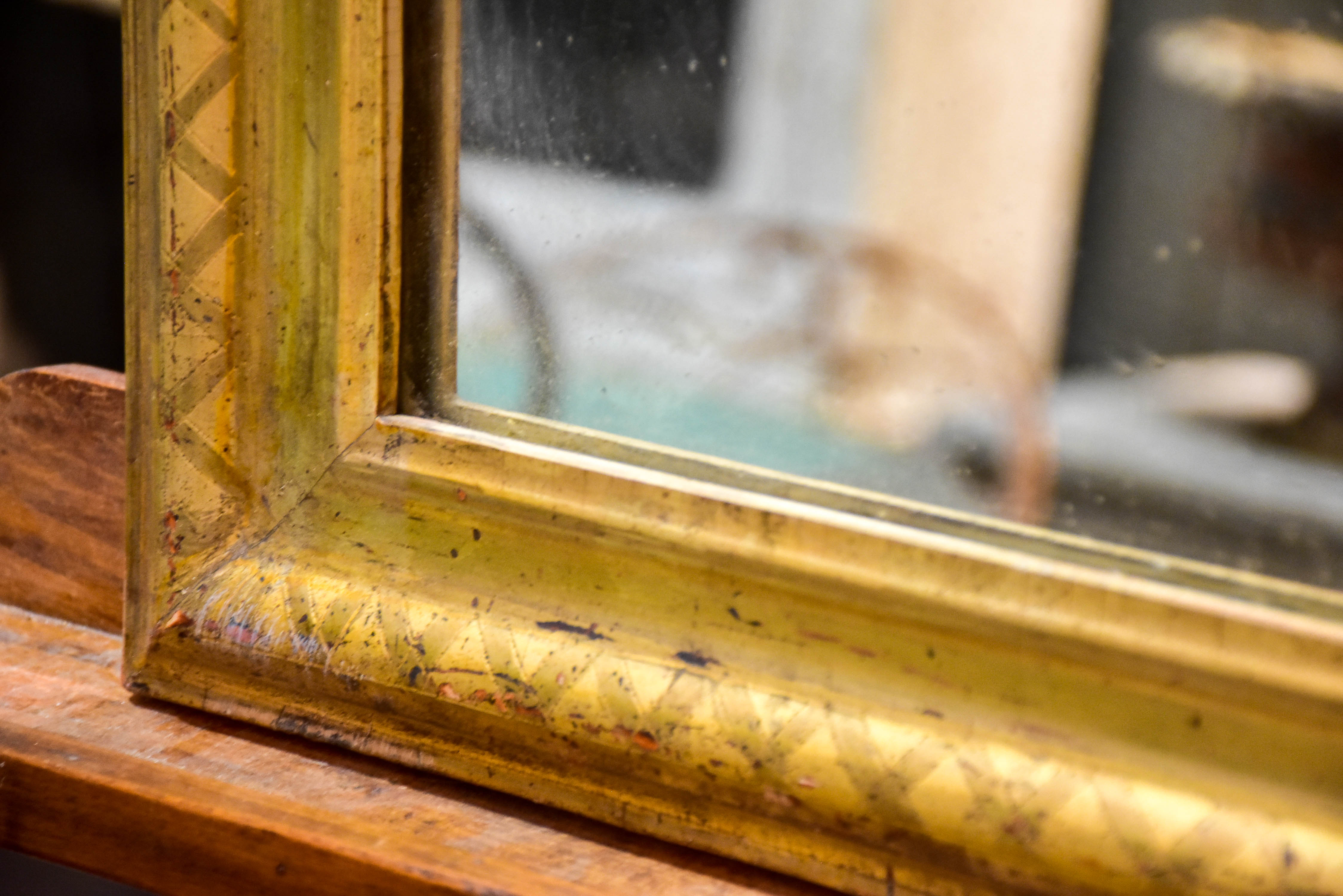 19th century Louis Philippe mirror with gilded frame