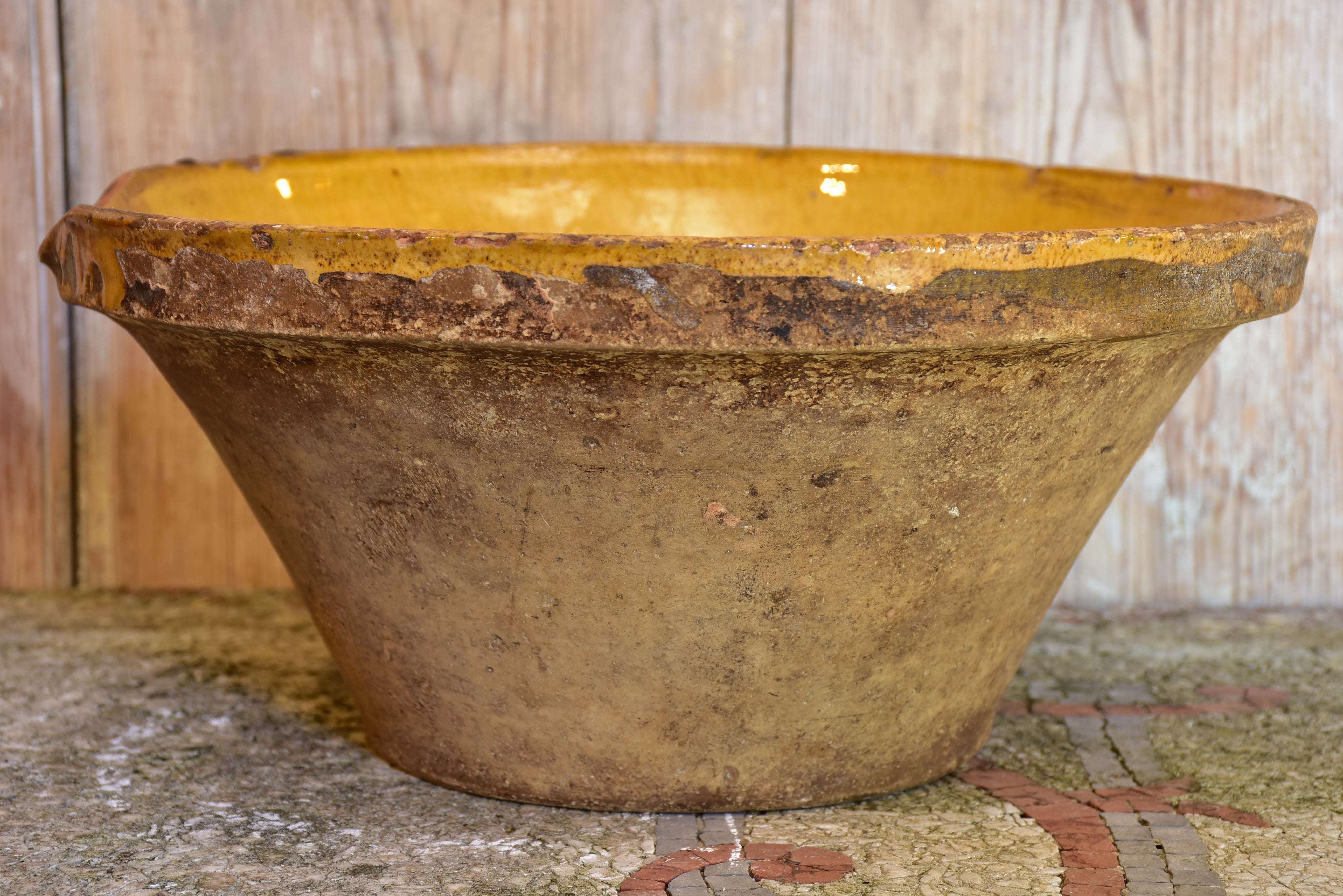 19th century French ‘tian’ with ochre glaze