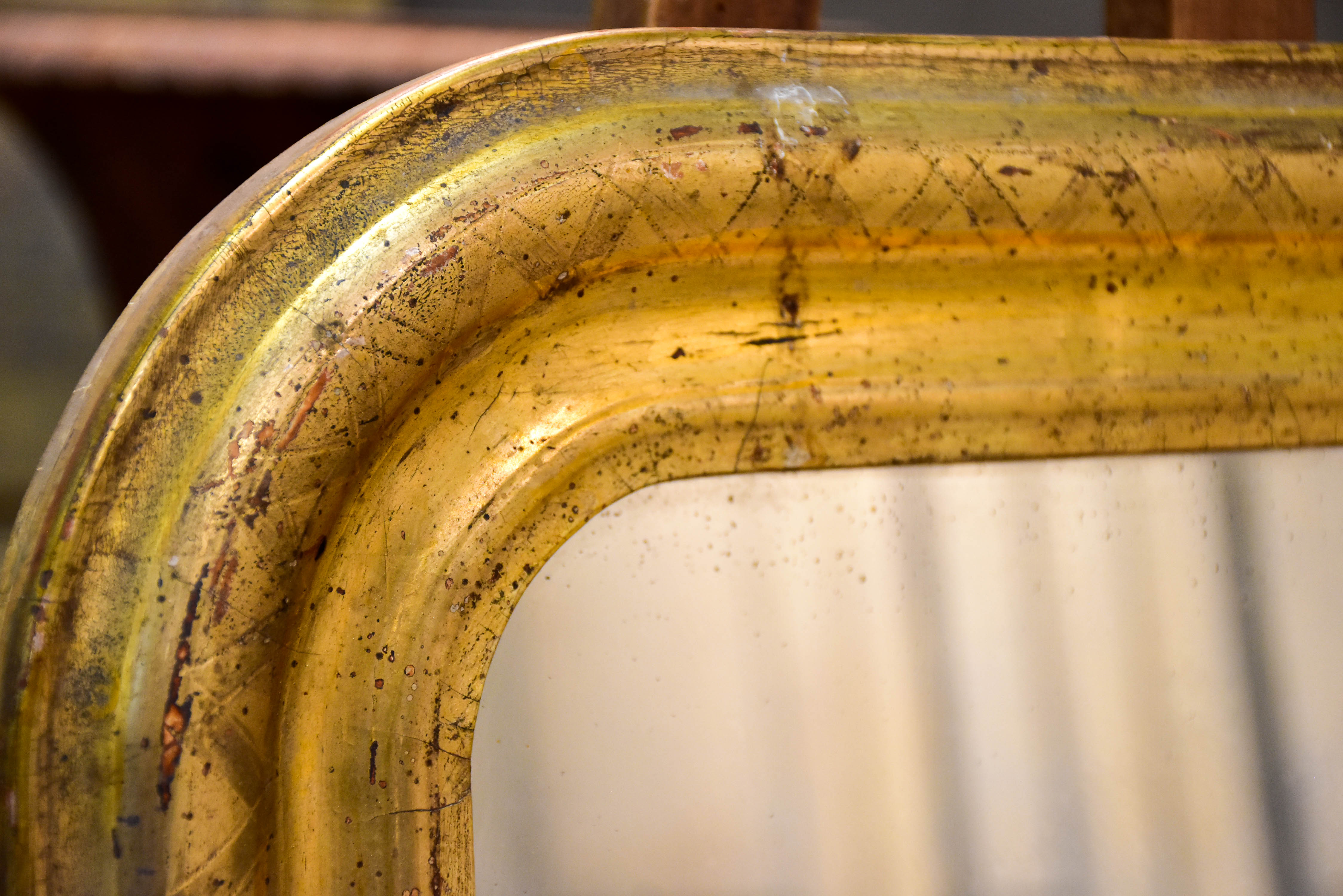 19th century Louis Philippe mirror with gilded frame