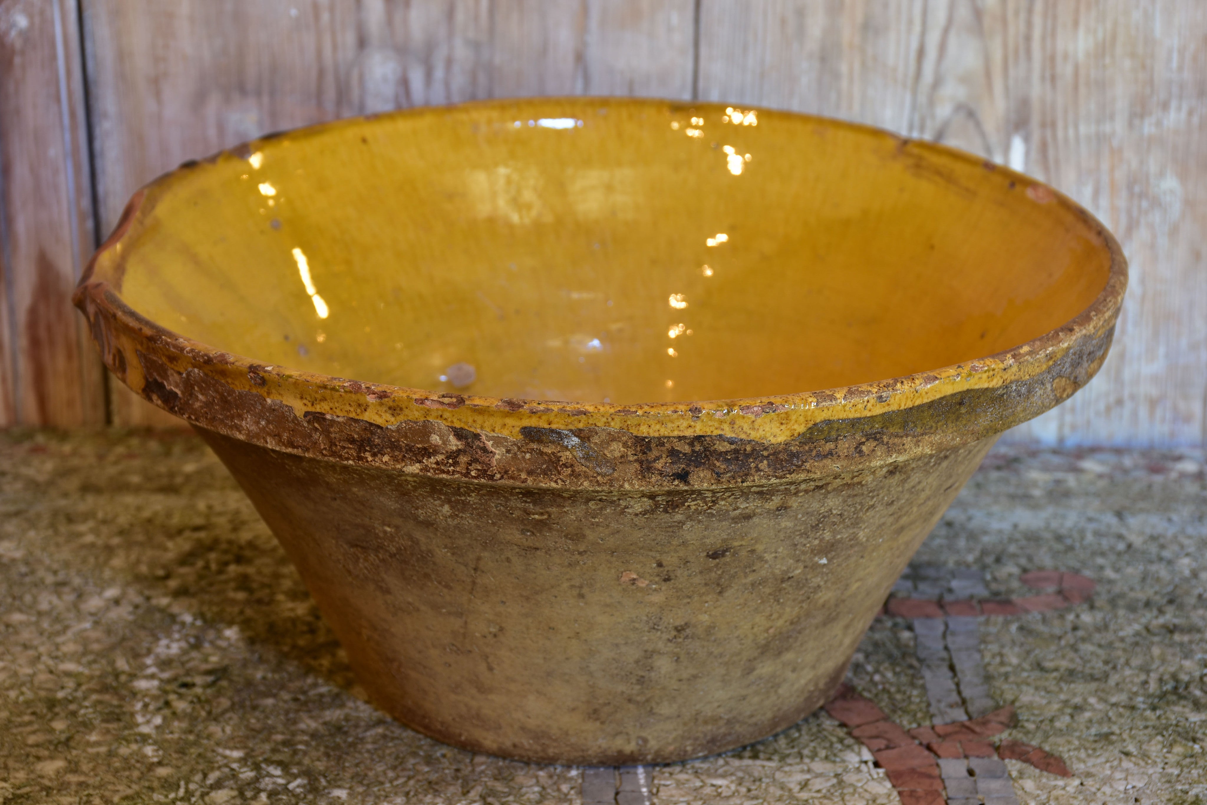 19th century French ‘tian’ with ochre glaze