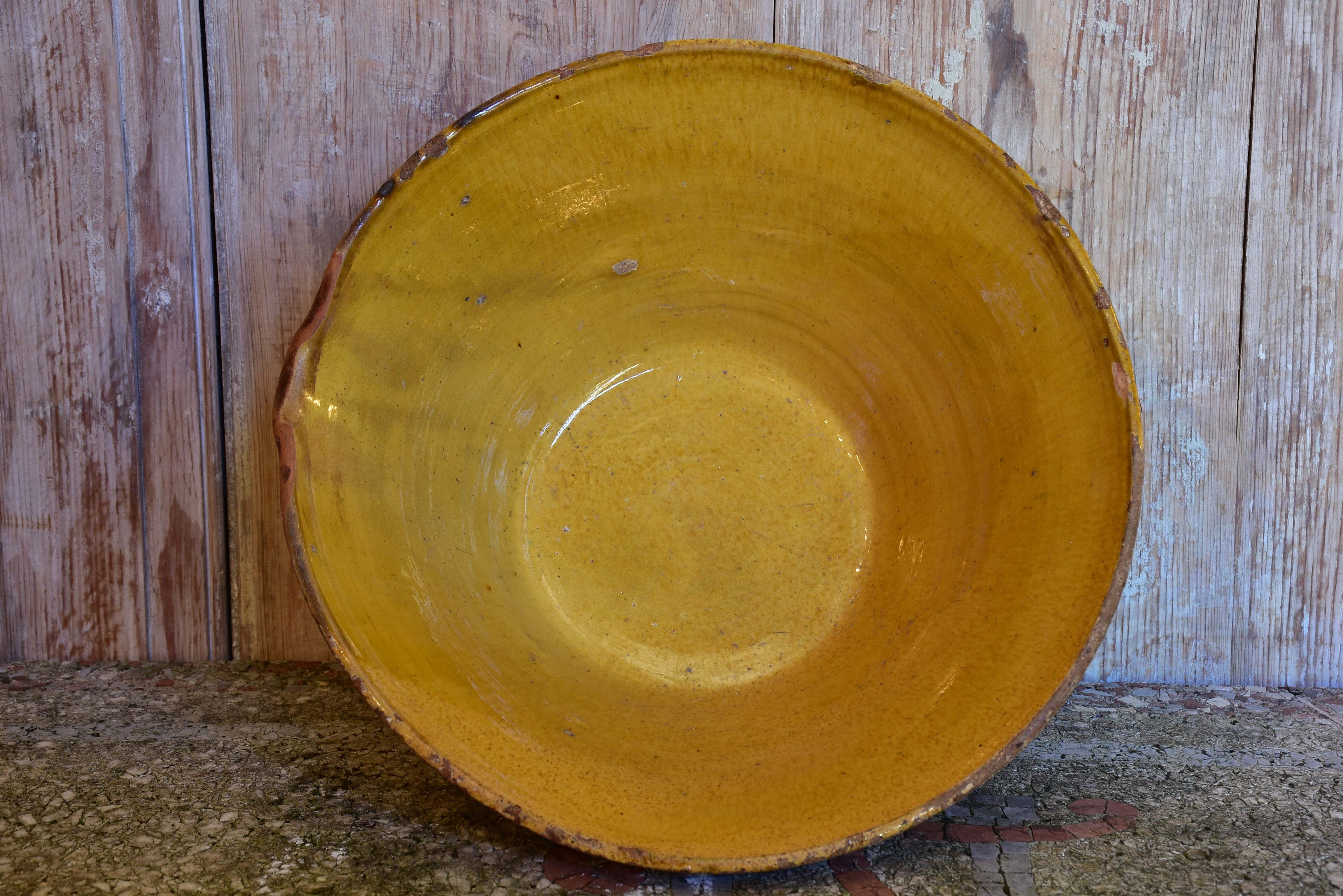 19th century French ‘tian’ with ochre glaze