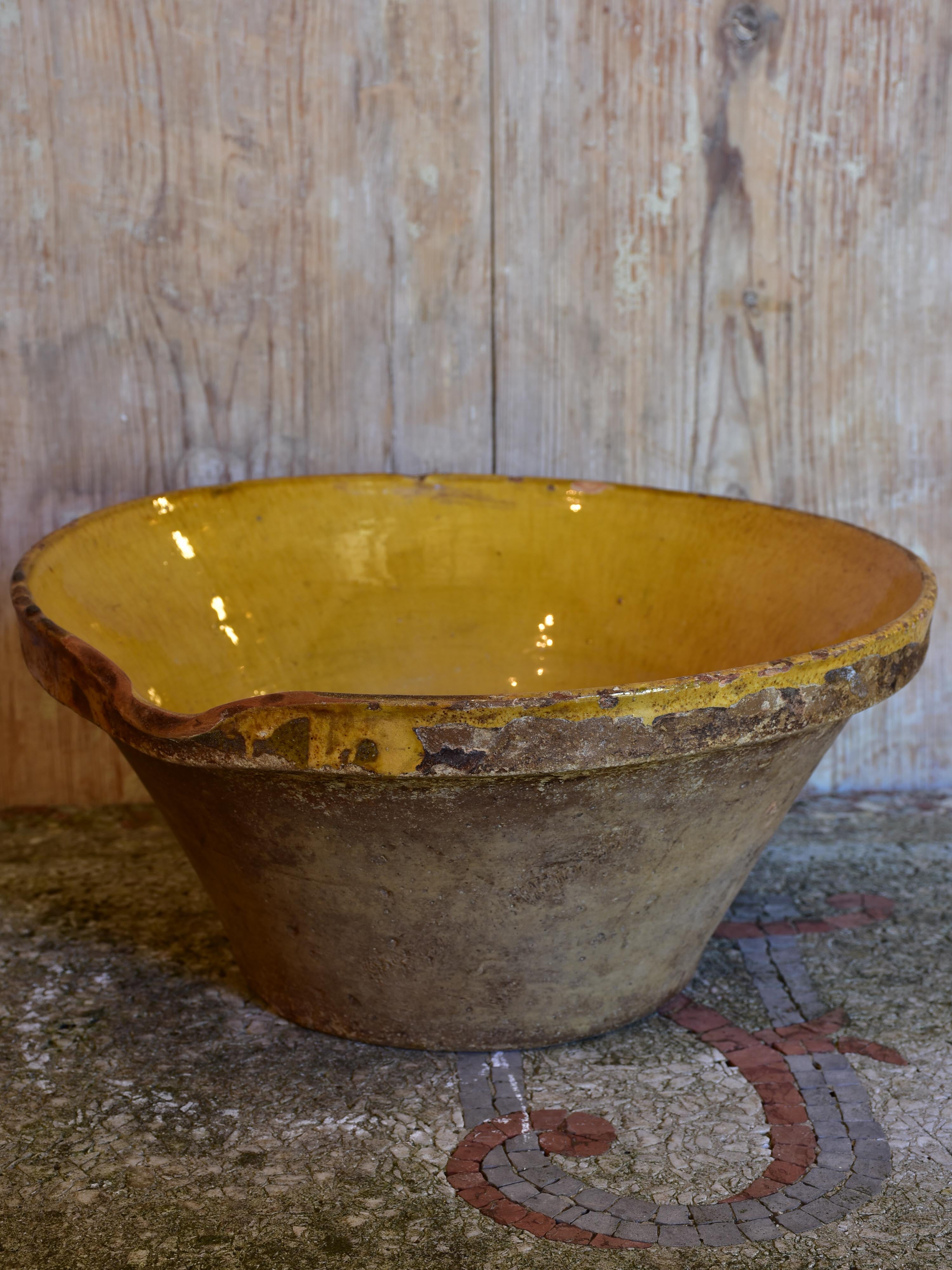 19th century French ‘tian’ with ochre glaze