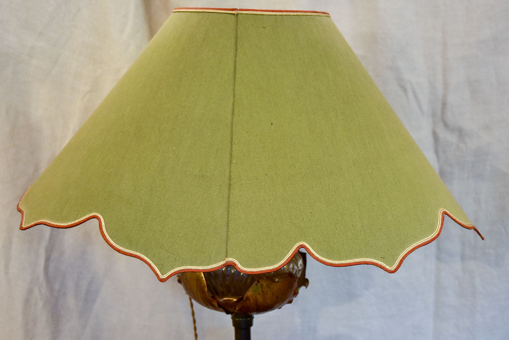 Antique Bronze table lamp - poppy