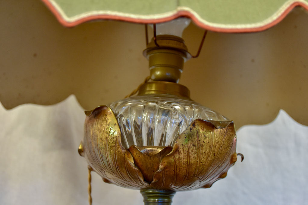 Antique Bronze table lamp - poppy