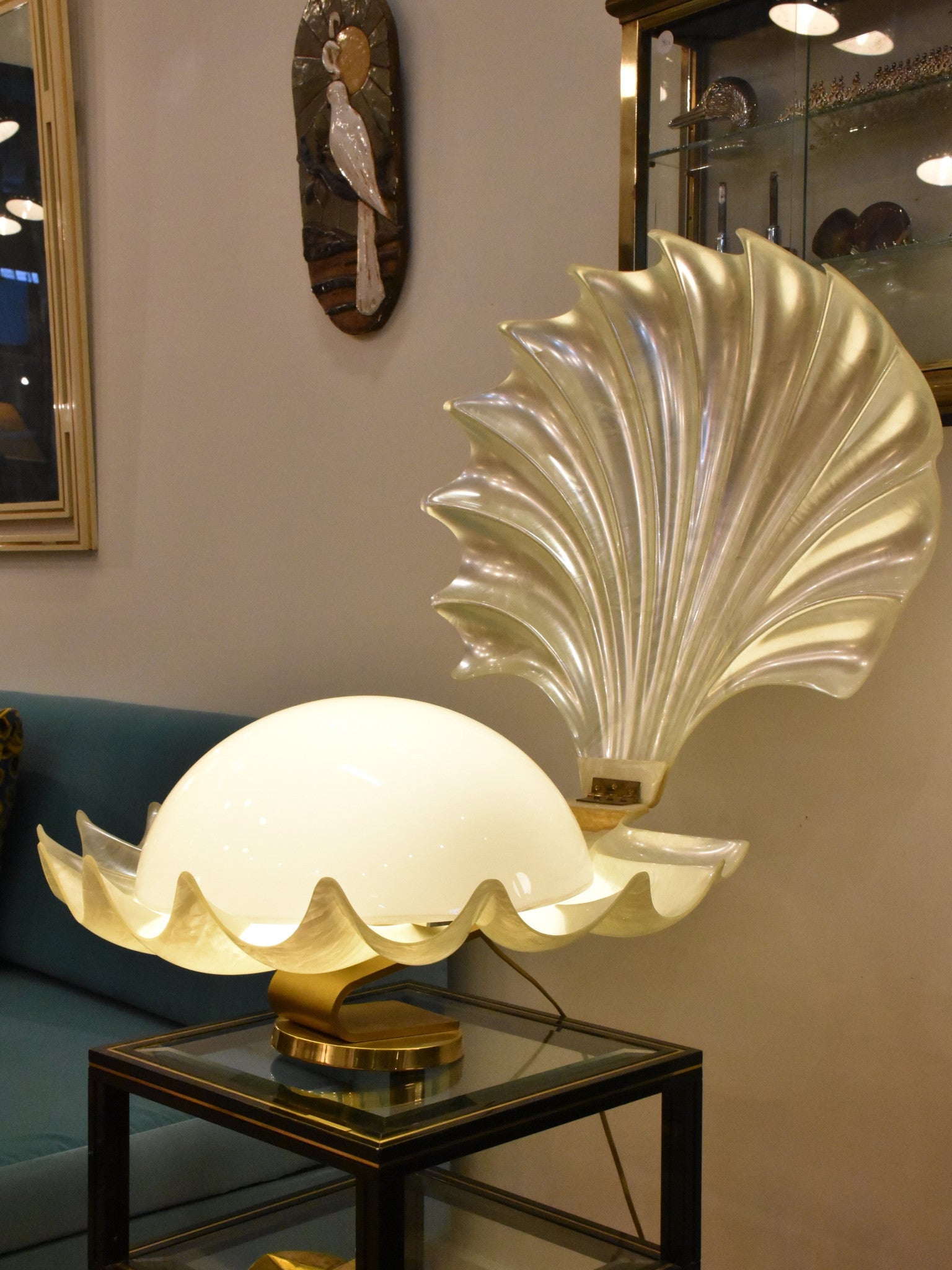 Liane Rougier clam lamp – 1970’s