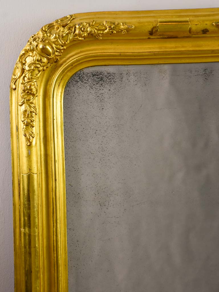 19th-century French gilded mirror 17¼" x 25½"