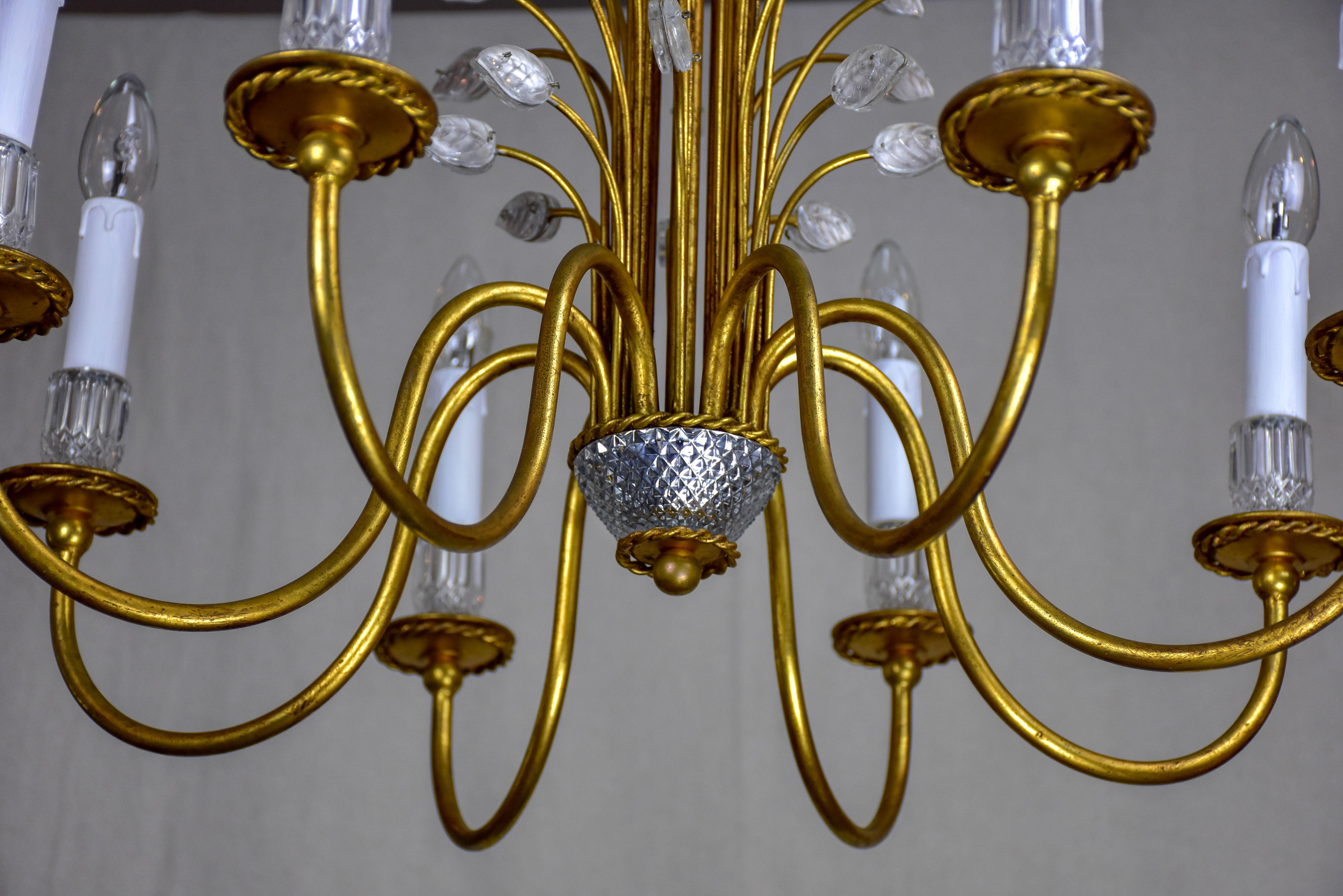 Vintage Italian chandelier in the style of Baguès