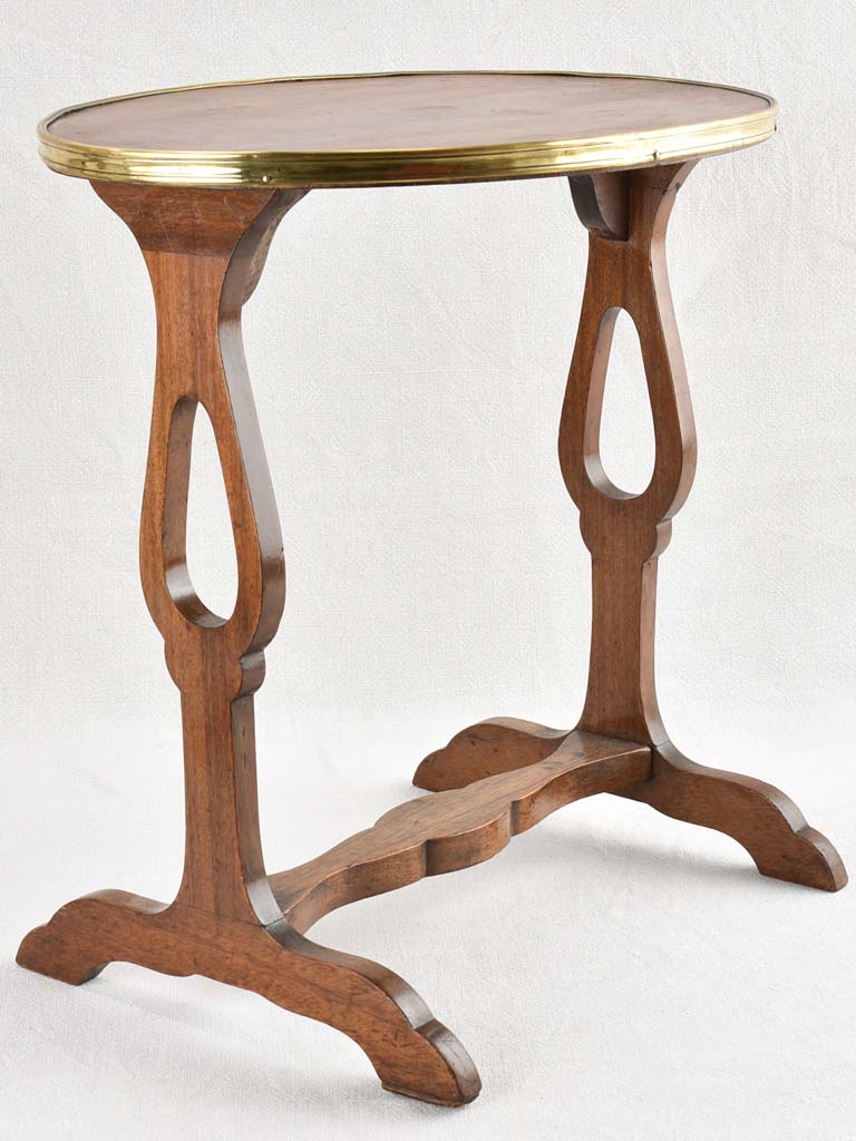 Small antique oval side table