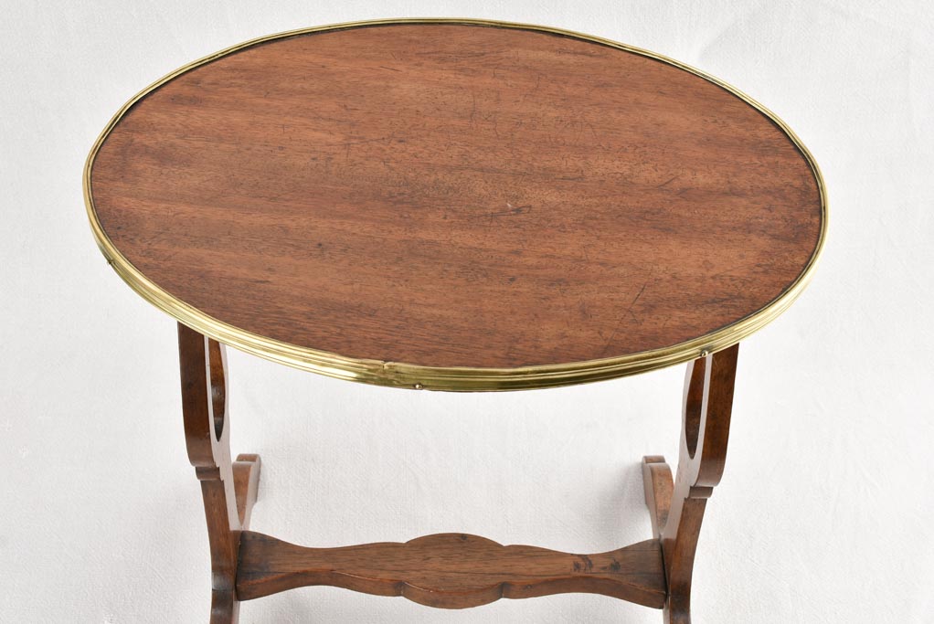 Small antique oval side table