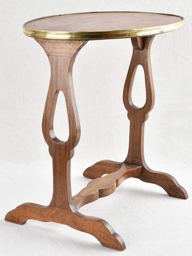 Small antique oval side table