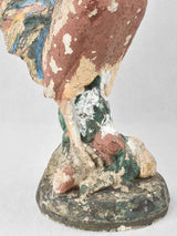 1950s sculpture of a rooster w/ polychrome patina 19¾"