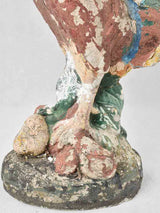 1950s sculpture of a rooster w/ polychrome patina 19¾"