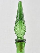 Pair of tall green glass carafes - Italian 20½"