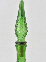 Pair of tall green glass carafes - Italian 20½"