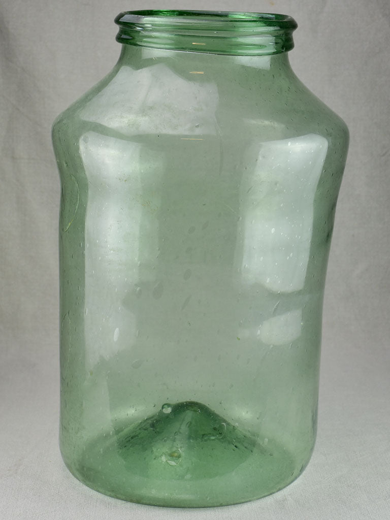 Very large blown glass preserving jar 19"