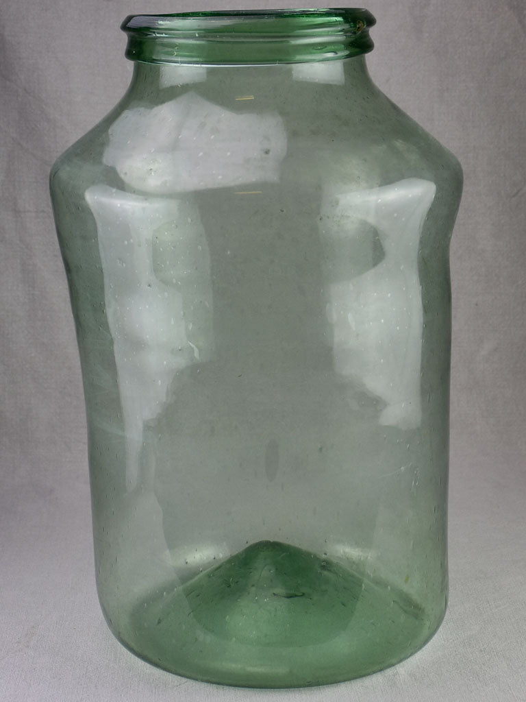 Very large blown glass preserving jar 19"