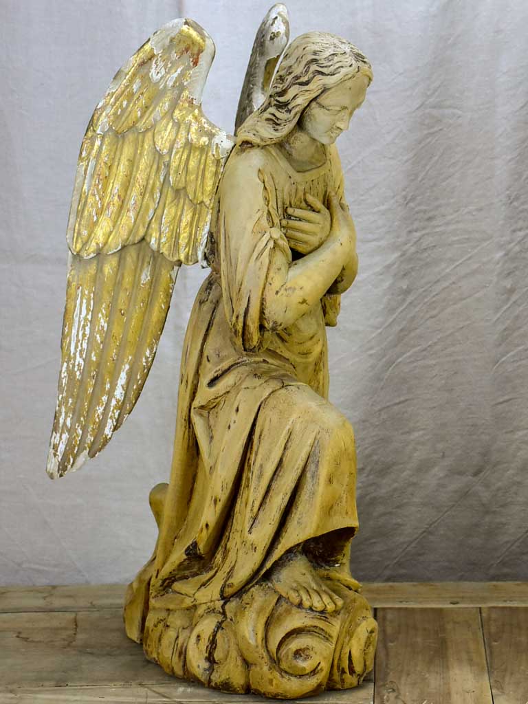 Early 19th Century carved sculpture of an angel