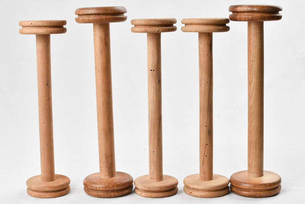 Hardwood antique bobbins, charming decor