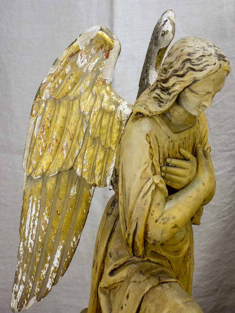 Early 19th Century carved sculpture of an angel