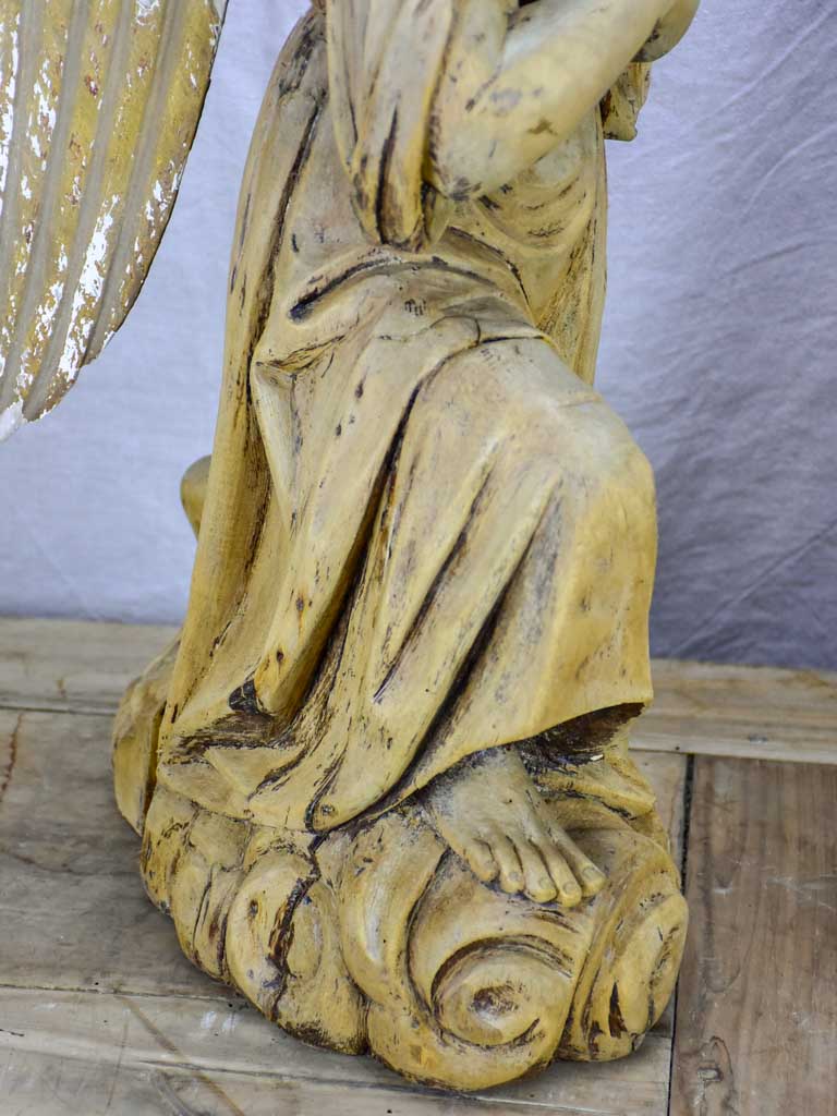 Early 19th Century carved sculpture of an angel