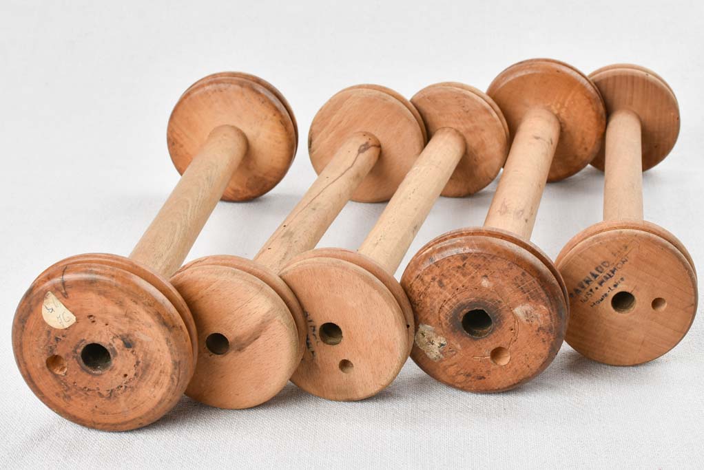 Vintage collection of branded bobbins