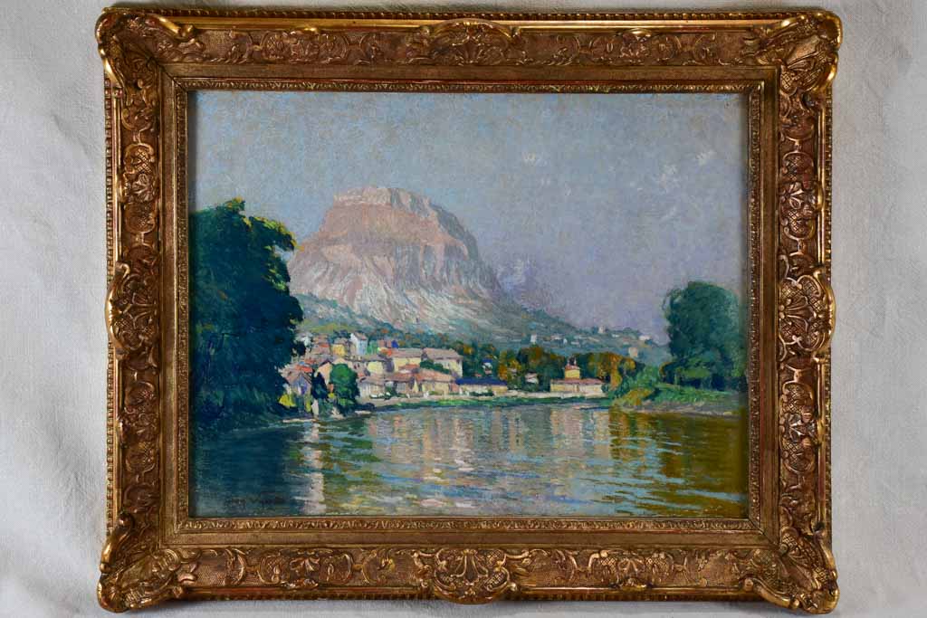 Pastel and gouache of Mont Saint-Eynard - Jean August Vyboud (1872 - 1944) 26" x 32¼"