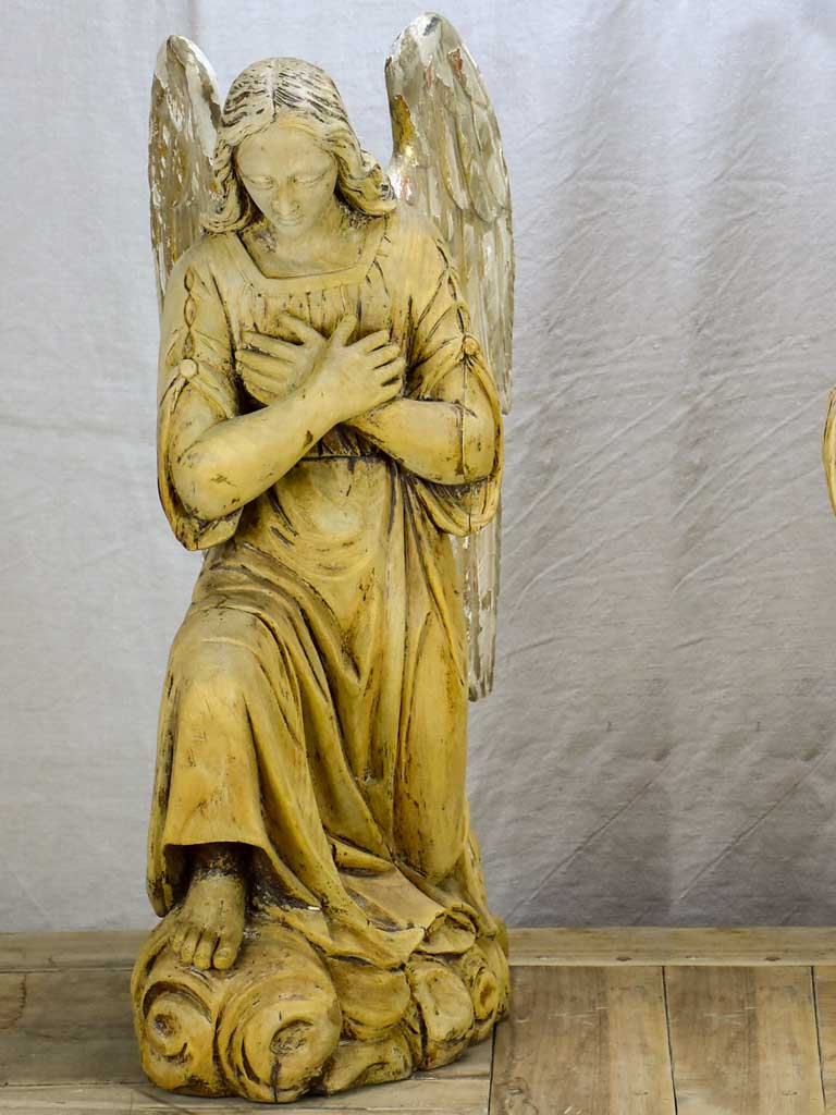 Early 19th Century carved sculpture of an angel