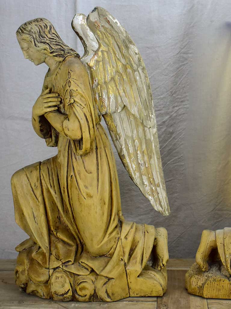 Early 19th Century carved sculpture of an angel