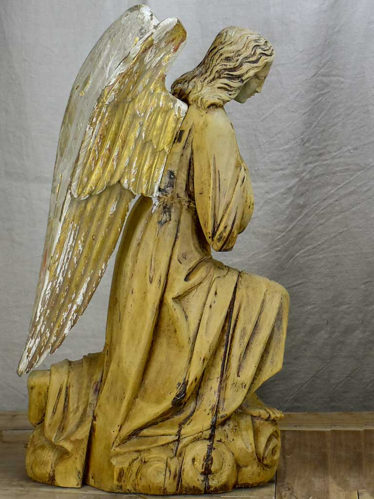 Early 19th Century carved sculpture of an angel