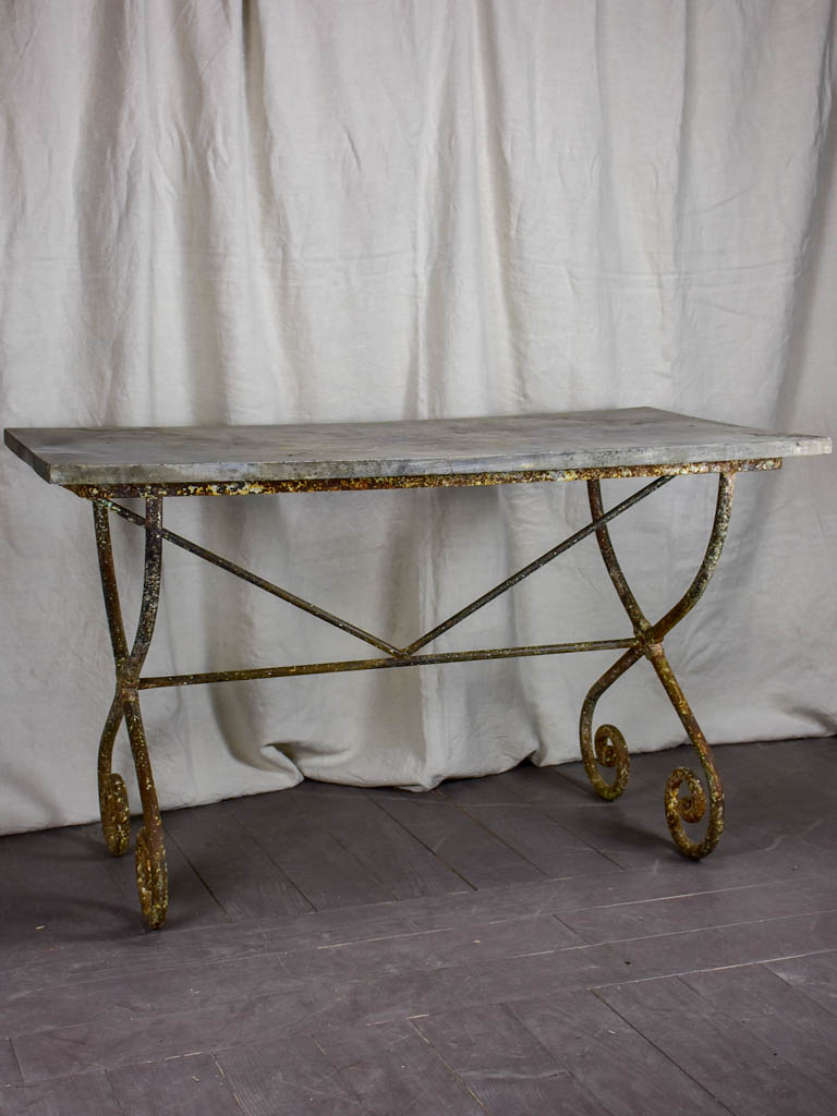 Antique French marble table - rectangular