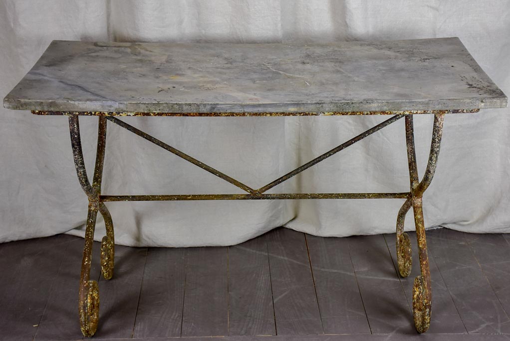 Antique French marble table - rectangular