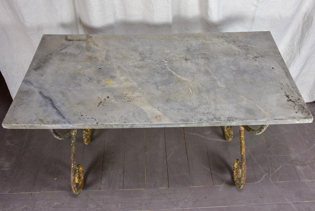 Antique French marble table - rectangular