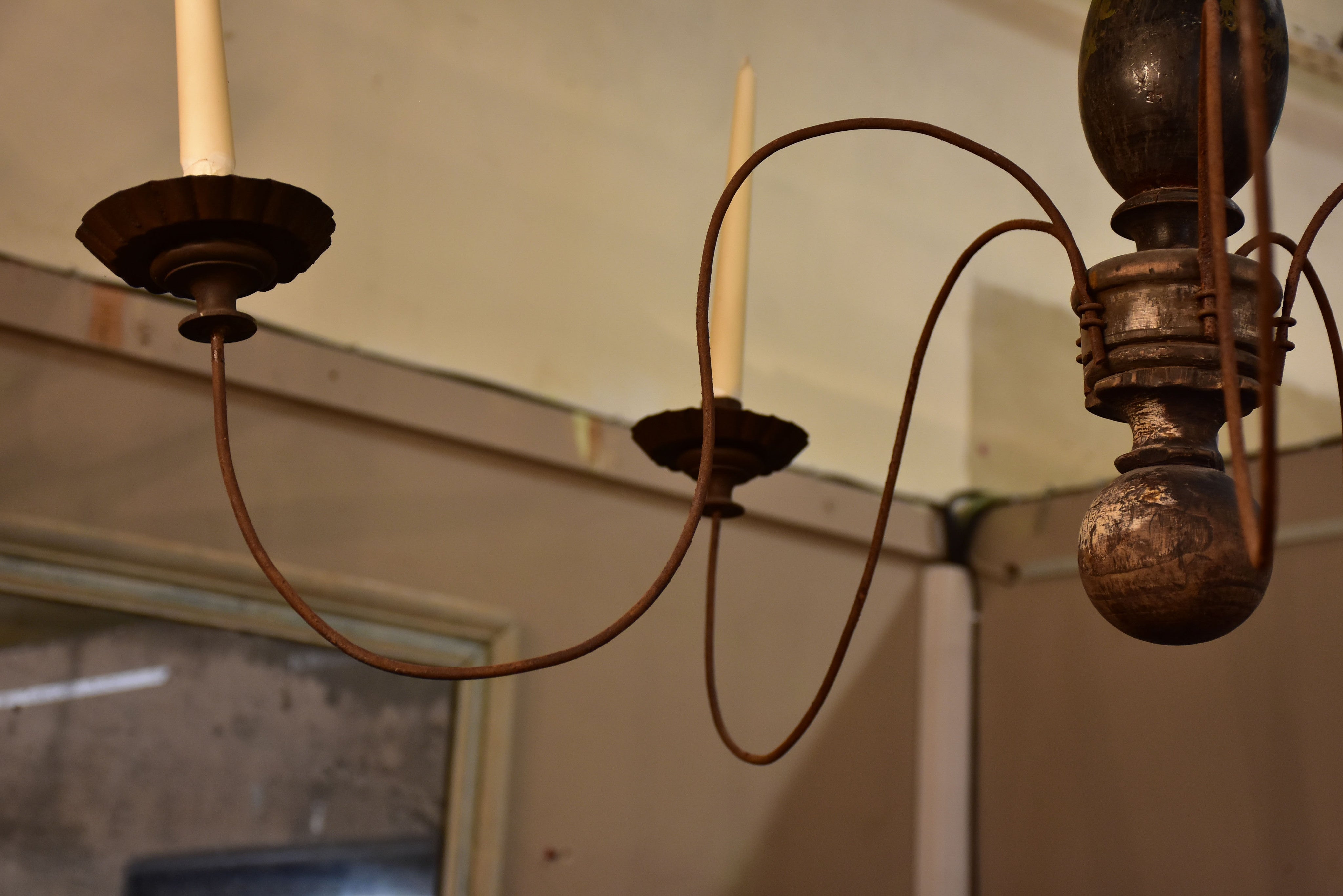 19th century French five arm chandelier for candles