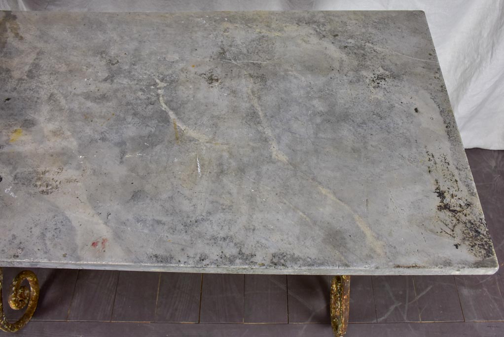 Antique French marble table - rectangular