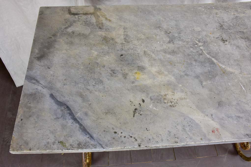 Antique French marble table - rectangular