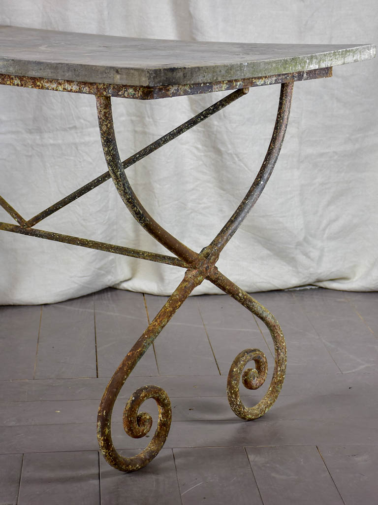 Antique French marble table - rectangular